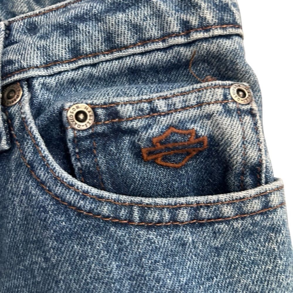 HARLEY-DAVIDSON Straight leg mid-rise Denim Jeans - Size 14 - Picture 4 of 7